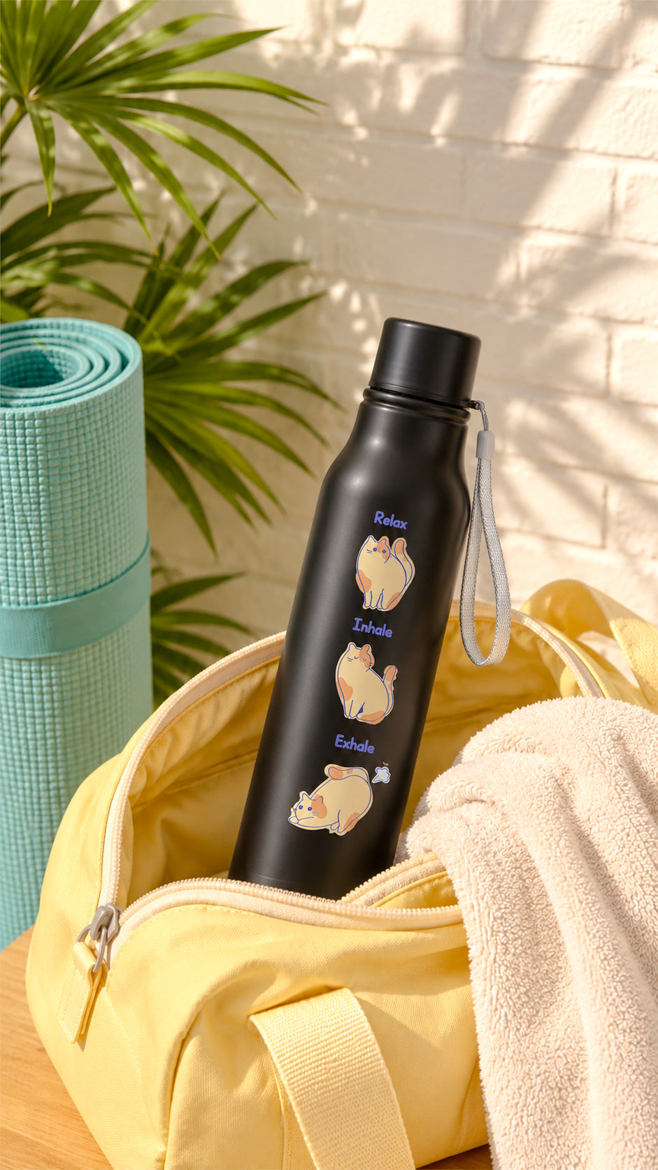 Relax. Inhale. Exhale. | Premium Stainless Steel Bottle