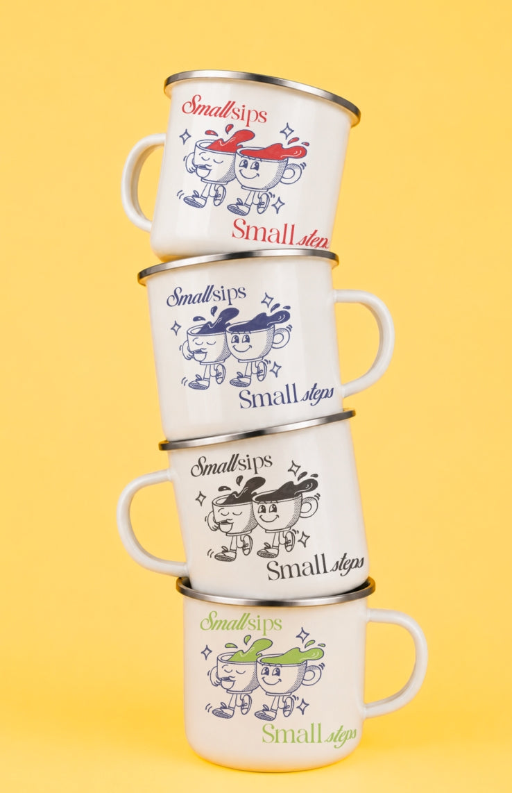Small Sips Small Steps | Premium Enamel Mug