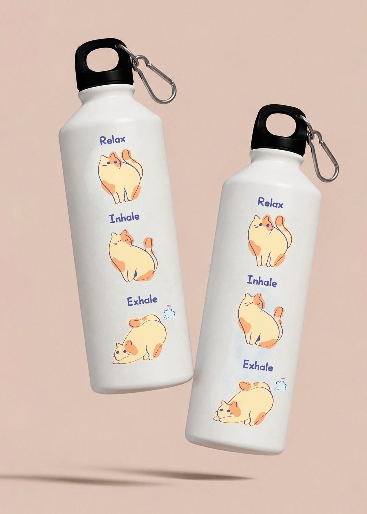 Relax. Inhale. Exhale. | Premium Aluminium Water Bottle