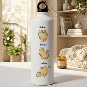 Relax. Inhale. Exhale. | Premium Aluminium Water Bottle