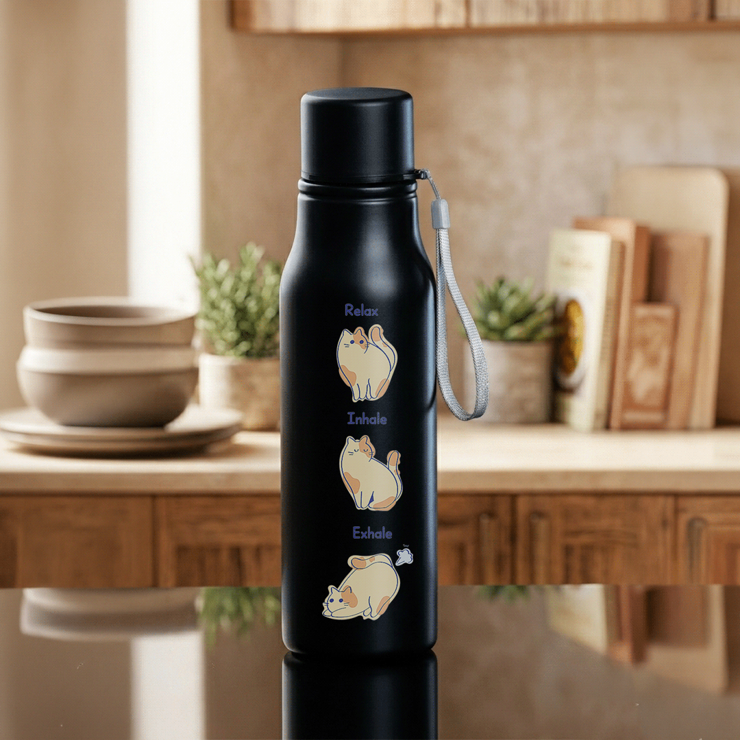 Relax. Inhale. Exhale. | Premium Stainless Steel Bottle