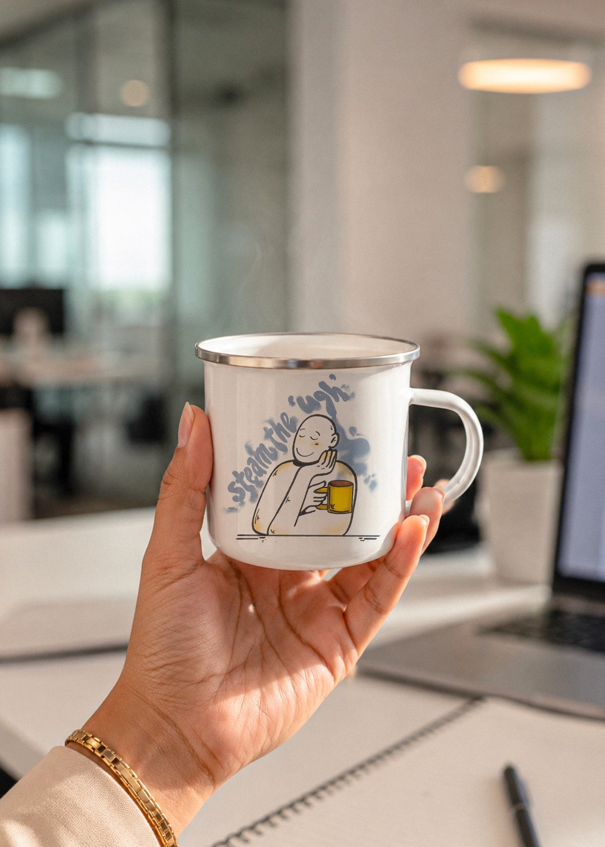 Steam the Ugh | Premium Enamel Mug