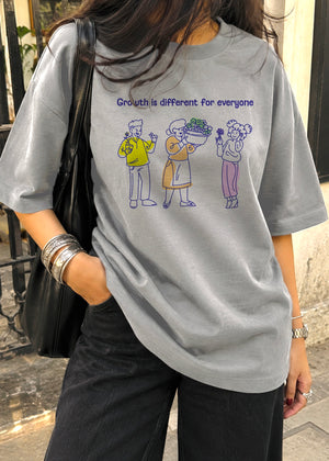 Growth is Different for Everyone | Premium Oversized Terry Tee