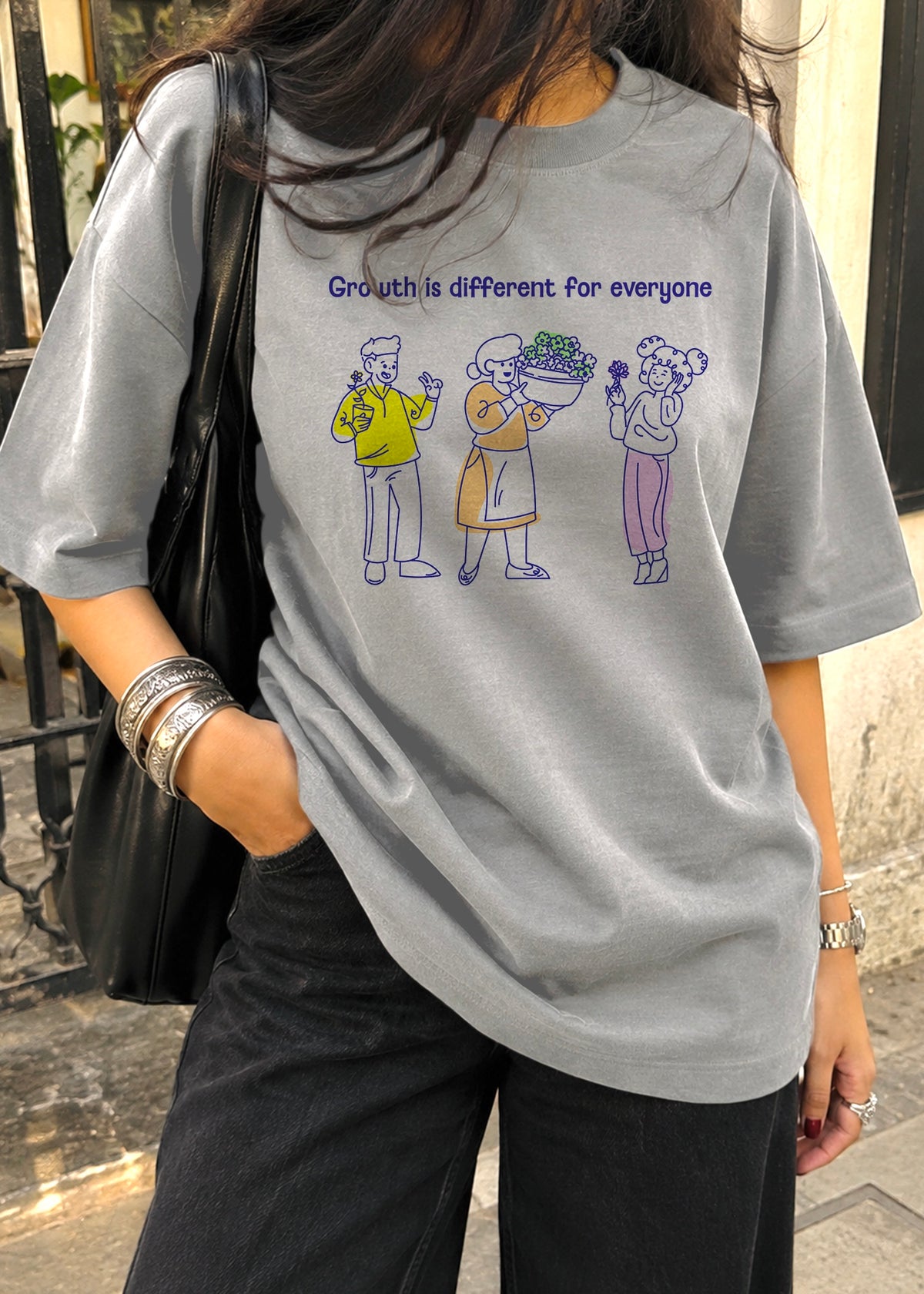 Growth is Different for Everyone | Premium Oversized Terry Tee
