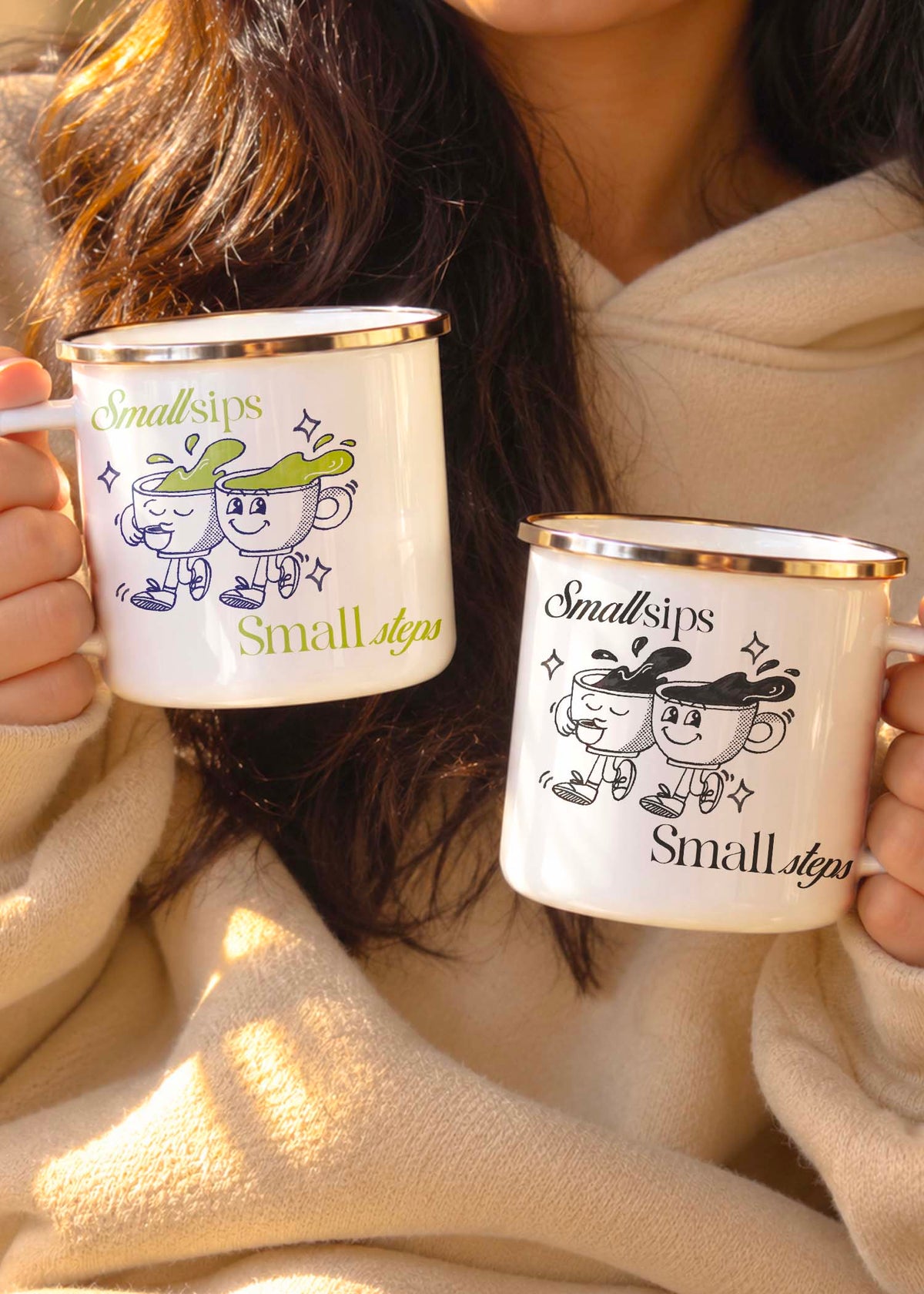 Small Sips Small Steps | Premium Enamel Mug
