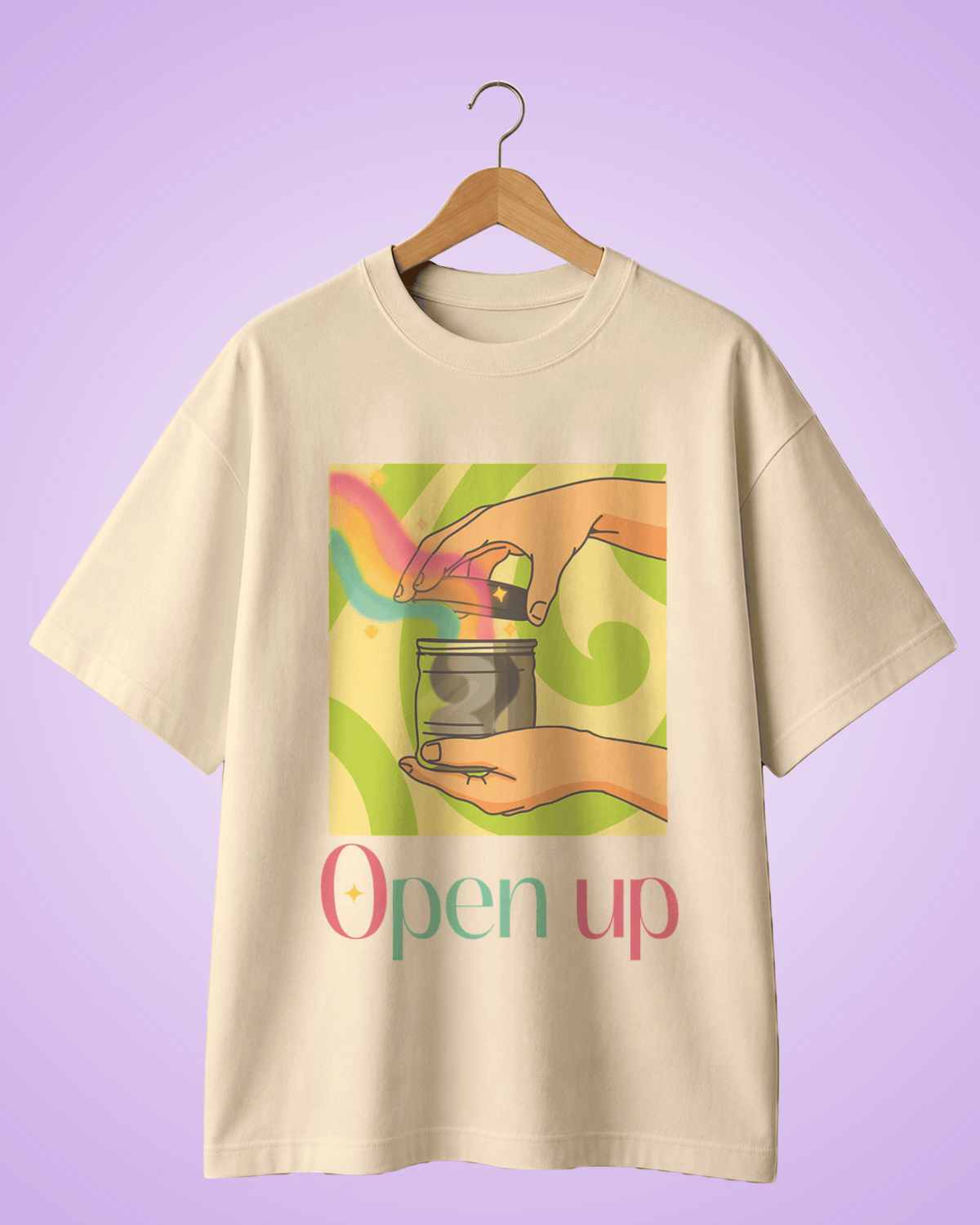 Open Up | Premium Oversized Terry T-Shirt